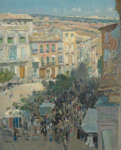 Vista de una ciudad del sur de Francia, 1910 de Frederick Childe Hassam