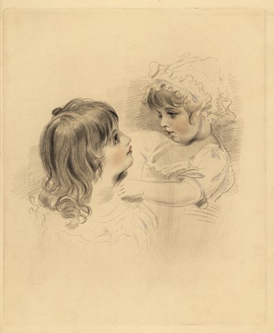 Retrato de dos niños de Frederick Christian Lewis