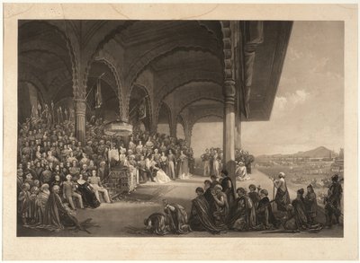 El Durbar de Dussorah de Su Alteza el Maharajá de Mysore de Frederick Christian Lewis