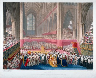 La coronación del Rey Jorge IV en la Abadía de Westminster, Londres, 19 de julio de 1821 de Frederick Christian Lewis