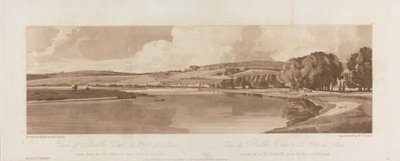 Vista de Belle Vue y Pont de Seve tomada desde la terraza cercana al Pont de St. Cloud 1802; plancha 13 Vistas de París, calco del volumen Emanuel de la plancha B1981.25.2622 de Frederick Christian Lewis the Elder