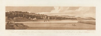 Vista de St. Cloud y del monte Calvario tomada desde Pont de Seve 1802; lámina 18 de Vistas en París, calco del volumen Emanuel de la lámina B1981.25.2627 de Frederick Christian Lewis the Elder