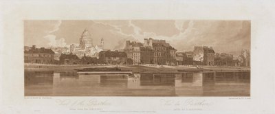 Vistas del Panteón, tomadas del Arseal 1803; lámina 12 de Vistas en París, calco del volumen Emanuel de la lámina 1981.25.2621 de Frederick Christian Lewis the Elder