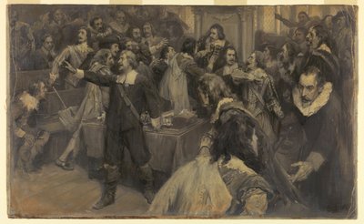 Escena en la Casa del Parlamento, 2 de marzo de 1629 de Frederick Coffay Yohn
