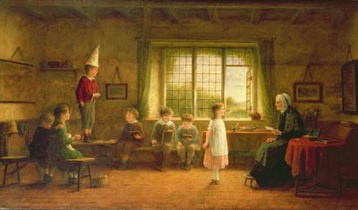 La Escuela de la Dama, firmado y fechado 1899 de Frederick Daniel Hardy