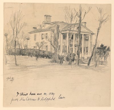 Casa del Gobernador Lounsbury, Main Street, Ridgefield, Conn. de Frederick Dielman