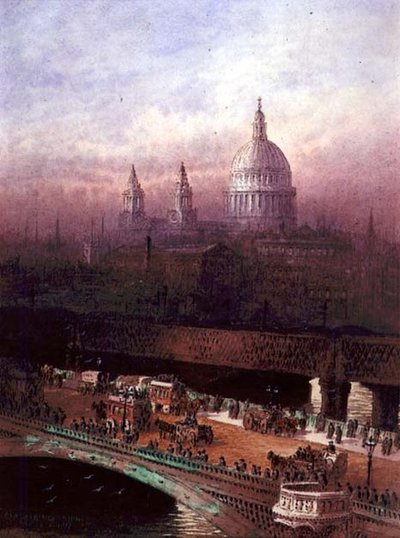Puente de Blackfriars y San Pablo de Frederick E.J. Goff