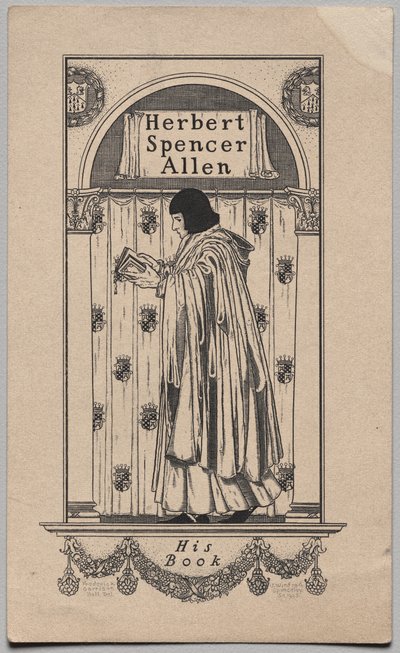 Exlibris: Herbert Spencer Allen, Su Libro inscrito de Frederick Garrison Hall