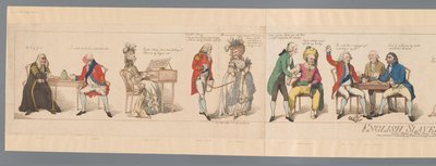Veinte personajes públicos en diversas situaciones Esclavitud inglesa o una imagen de los tiempos (título en el objeto) de Frederick George Byron