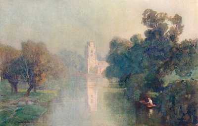 Niebla matutina, Hemingford Grey, 1906 de Frederick George Cotman