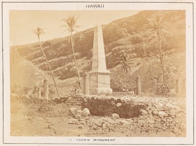 Estación del Pacífico en el HMS Triumph - Placa 14, monumento a Cooks, Hawai. de Frederick George Denham Bedford