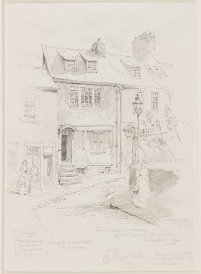 Taller de Thomas Bewick, cementerio de la iglesia de San Nicolás de Frederick George Kitton