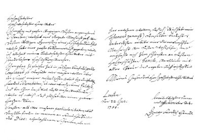 Carta de George Frideric Handel, 1750 de Frederick George Netherclift