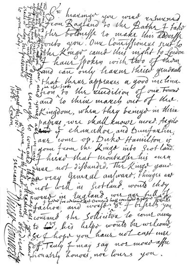 Carta de Oliver Cromwell al General Fairfax, 1646 1865 de Frederick George Netherclift