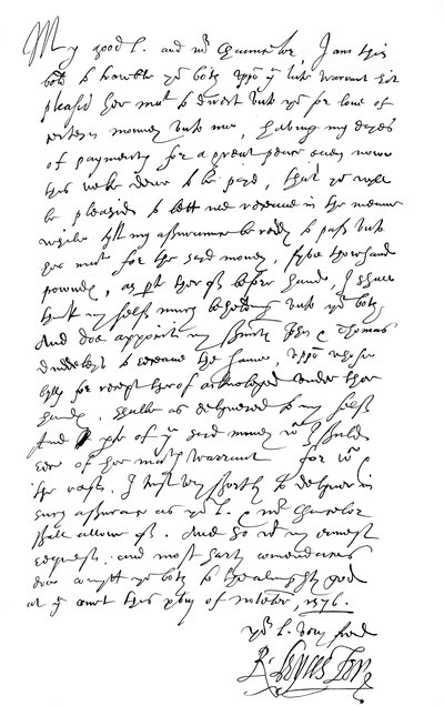 Carta de Robert Dudley, Conde de Leicester, a Lord Burghley y Sir Walter Mildmay, 1576 1856 de Frederick George Netherclift