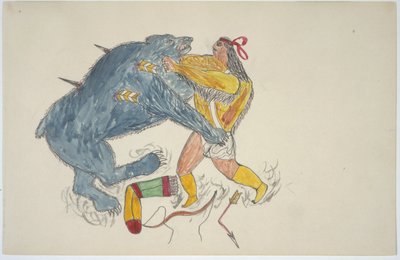 Hombre y oso de Frederick Gokliz