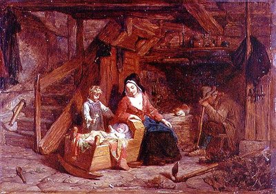 Interior de una cabaña de Frederick Goodall
