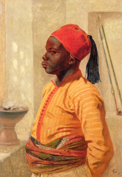Retrato de Medio Cuerpo de un Niño Árabe de Frederick Goodall
