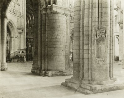 Catedral de Ely: Octágono al coro desde el pasillo norte de la nave de Frederick Henry Evans