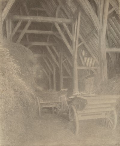 Granero de Great Cokkeswell (cerca de Kelmscott): Interior de Frederick H. Evans