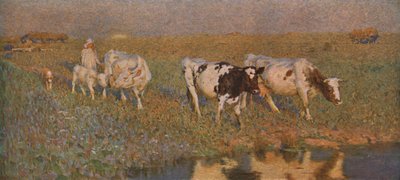 El estanque de bebida, c1898, c1930 de Frederick Hall