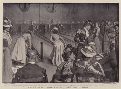 Un nuevo juego para damas, una competencia de bolos en Berlín de Frederick Henry Townsend