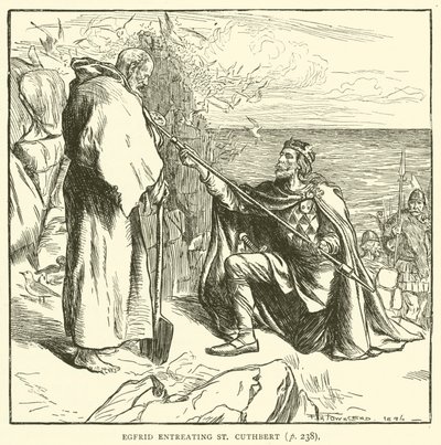 Egfrid suplicando a San Cuthbert de Frederick Henry Townsend