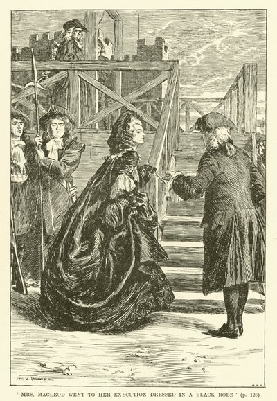 La Sra. Macleod fue a su ejecución vestida con una túnica negra de Frederick Henry Townsend