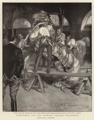 Ensayando para la procesión del Jubileo de Diamante de Frederick Henry Townsend
