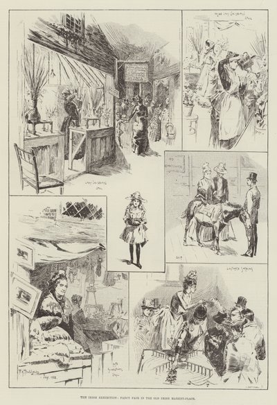 La Exposición Irlandesa, Feria de Fantasía en el Antiguo Mercado Irlandés de Frederick Henry Townsend