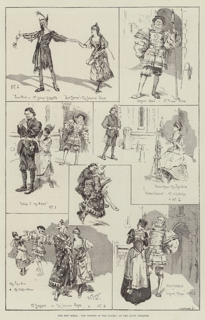 La nueva ópera, Los guardianes de la torre, en el Teatro Savoy de Frederick Henry Townsend