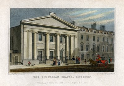 La Capilla Unitaria, Finsbury, Londres, 1828 de Frederick James Havell