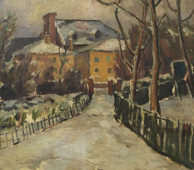 Paisaje bajo la nieve, c.1920 de Frederick James Porter