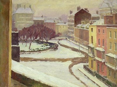 Nieve en Hanover Square, Londres de Frederick James Porter