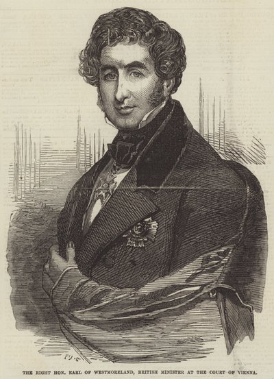 El Muy Honorable Conde de Westmoreland, Ministro Británico en la Corte de Viena de Frederick John Skill