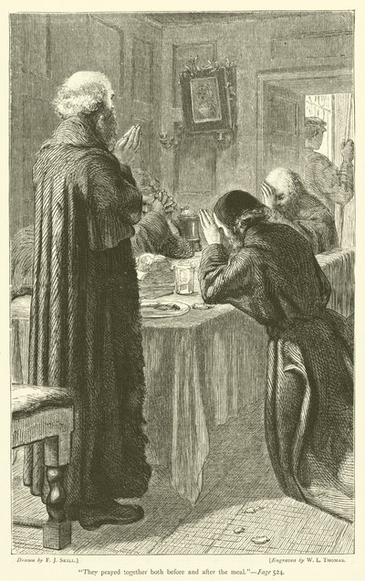 Rezaron juntos tanto antes como después de la comida de Frederick John Skill