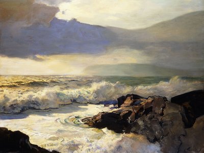 Nubes de Lluvia y Mar de Frederick Judd Waugh