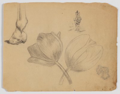 Página de cuaderno de bocetos de Frederick Krieg