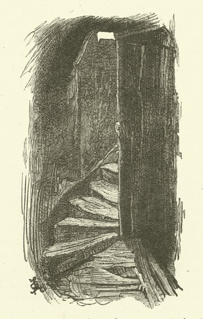 Escaleras que conducen a un ático de Frederick L. Bernard