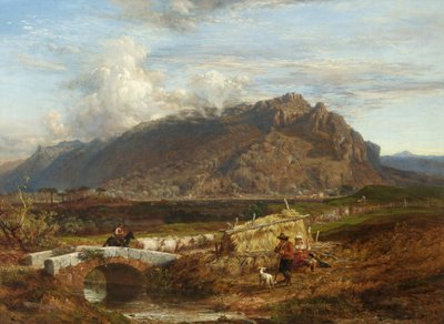 Monte Soracte en la Campiña Romana, 1863 de Frederick Lee Bridell