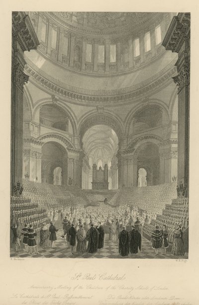 Reunión de aniversario de los Niños de las Escuelas de Caridad de Londres de Frederick Mackenzie