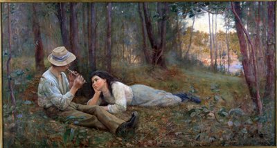 Idilio en el bosque, 1893 de Frederick McCubbin