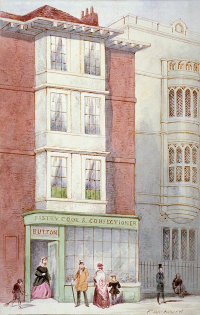 Tienda de pastelería y confitería de Button, 187 Fleet Street, Ciudad de Londres de Frederick Napoleon Shepherd