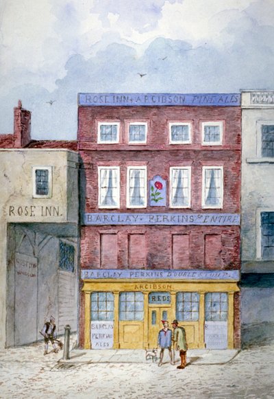 La Posada de la Rosa, Farringdon Street, Ciudad de Londres, 1838 de Frederick Napoleon Shepherd