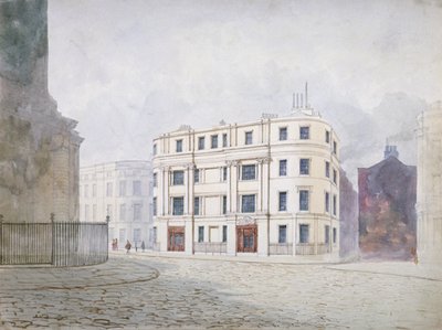 Vista al sur en el extremo oeste de King William Street, Ciudad de Londres de Frederick Napoleon Shepherd