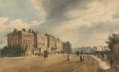 Apsley House y Piccadilly ... desde Hyde Park Corner de Frederick Nash