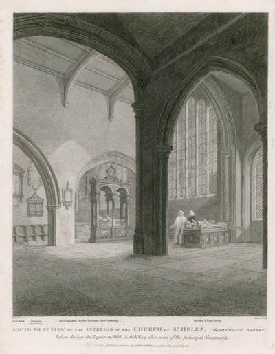 Iglesia de Santa Elena, Bishopsgate Street, Londres de Frederick Nash