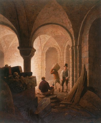 Cripta de St Mary-le-Bow, Londres, 1818 de Frederick Nash