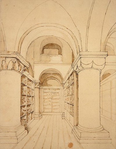 Vista Interior de la Capilla de San Juan, Torre de Londres, c.1810 de Frederick Nash