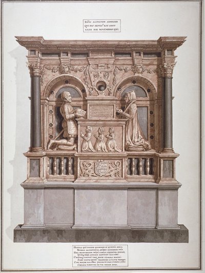Monumento a Richard Allington en Rolls Chapel, Chancery Lane, Ciudad de Londres, 1800 de Frederick Nash